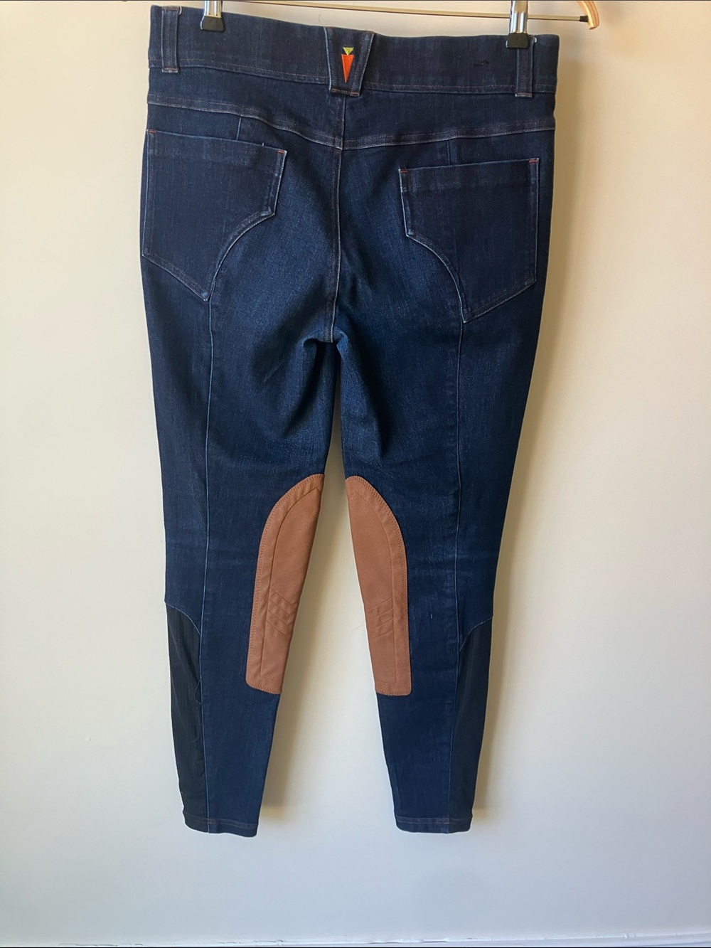 KERRITS Stretch Denim Knee Patch Riding Breech Size Medium NWOT - Picture 4 of 10